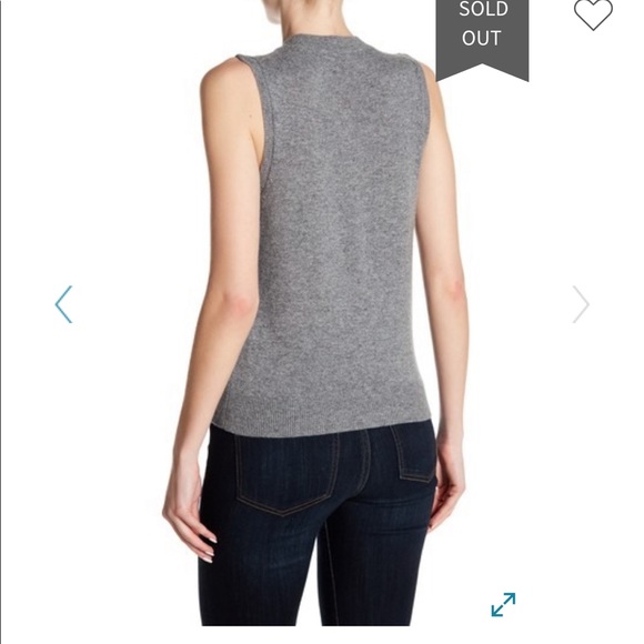 Skull cashmere front skull sleeveles pullover - Picture 2 of 8